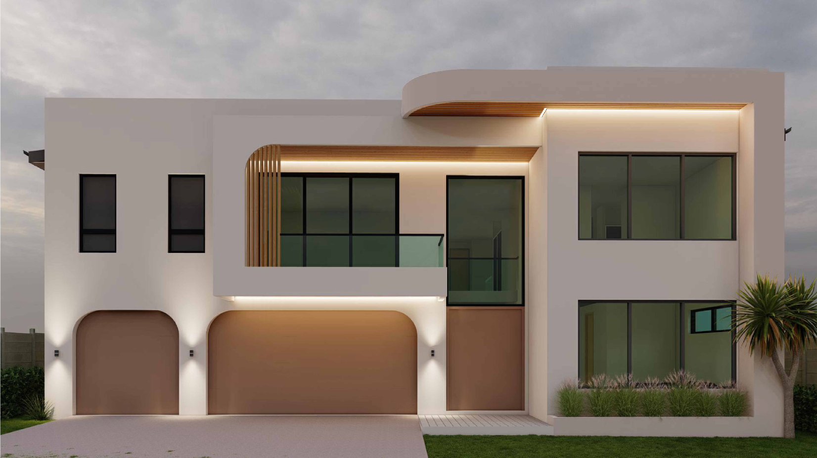 Box Hill - Triple Garage facade-62-outback-street-box-hill-triple-garage